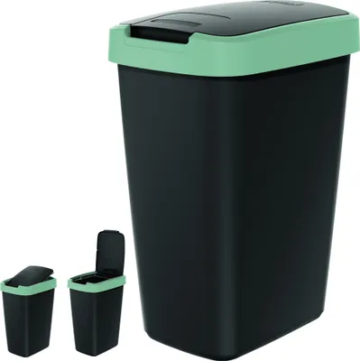 Produktbild von Abfalleimer COMPACTA QNSAB12 - hellgrün/schwarz