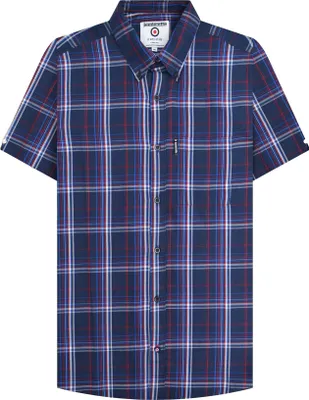 Obrázek produktu pro Lambretta - Pánská košile "SS25" LB280 (M) (Námořnická modrá/červená)