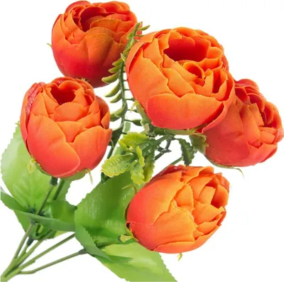 Produktbild von Dekolo Künstliche Blumensträuße Deko Dekoration Zierpflanze Pfingstrosen Orange