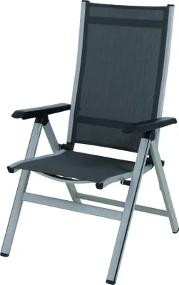 Zdjęcie produktu dla Fotel wielopozycyjny MWH Elements – materiał: aluminium, kolor: srebrny, wymiary: 68 cm x 62 cm x 110 cm; 879102