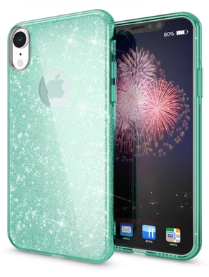 Obrázok produktu pre NALIA puzdro pre iPhone XR, obal na mobilný telefón trblietavý ultratenký silikónový zadný kryt mätovo zelený