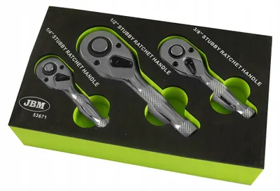 Immagine prodotto di Set di 3 chiavi a cricchetto JBM: 1/4", 3/8", 1/2"