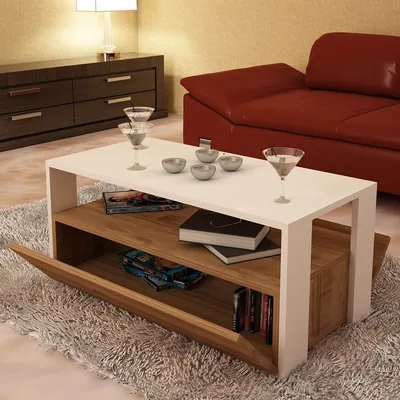 Produktbild von Couchtisch Weiß-Walnuss Balina ""