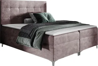 Produktbild von MIRJAN24 Boxspringbett Snake, Doppelbett mit zwei Bettkästen für die Bettwäsche, Ehebett mit Topper und Kopfteil (Fresh 09, Größe: 140x200 cm)