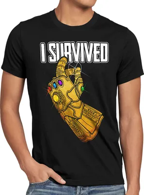Produktbild von style3 I survivded Thanos Herren T-Shirt infinity superheld kino