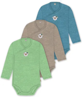 Produktbild von normani 3er Set Baby-Body Wickelbody Toddler-Bodysuit