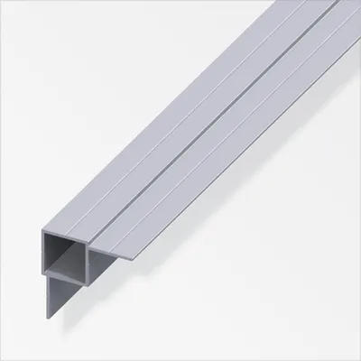 Produktbild von alfer Quadratrohr, 2 Schenkel versetzt 1 m, 7.5 x 14 x 1 mm