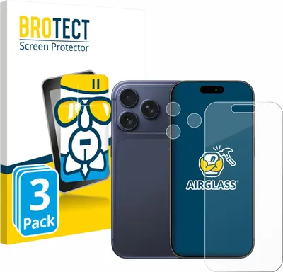 Produktbild von 3x BROTECT Schutzglas für Apple iPhone 17 Pro (Display+Kamera) Schutzfolie Panzer Folie Glas Display Schutz klar