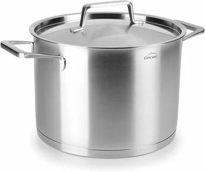 Zdjęcie produktu dla LACOR MEAT POT WITH LID Foodie 26X16CM, stal nierdzewna, szary, 26 cm