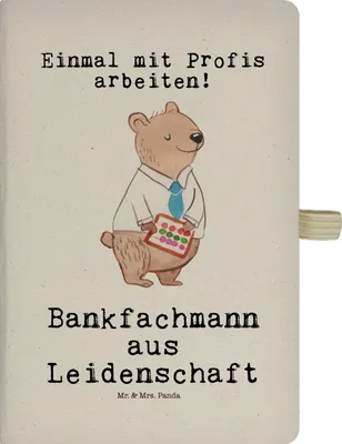 Produktbild von Mr. & Mrs. Panda Adressbuch Bankfachmann Leidenschaft - Transparent - Geschenk, Spruch, Witzig, Lustig, Schreibbuch, Journal, Tagebuch, Ausbildung, notizbuch, Beruf