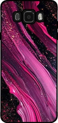Immagine prodotto di Smartphonica Custodia per telefono adatta a Samsung Galaxy J7 2016 con stampa in marmo - Custodia posteriore in TPU con design in marmo - Viola Rosa