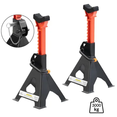 Produktbild von Unterstellbock 2x 3000kg PKW Stützbock 3T höhenverstellbar Wagenheber Set