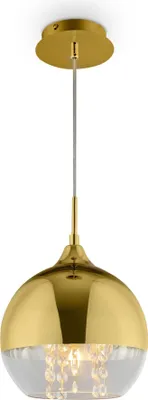 Produktbild von Maytoni Moderne Pendelleuchte Fermi 1xE27 excl. in Gold aus Metall Glas und Metall 60 W für Küche, Schlafzimmer, Wohnzimmer, Esszimmer, Lobby