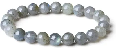 Obrázek produktu pro Krystalový náramek pro dámy i pány, s měsíčním kamenem a perlovými korálky o průměru 8 mm, elastický, vyrobený z přírodních kamenů, šperk
