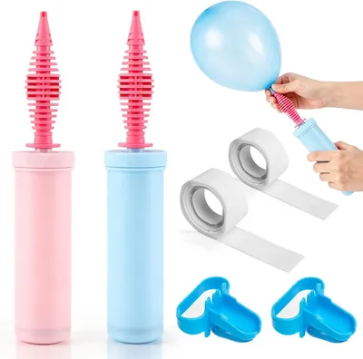 Productafbeelding van Ballonnenpompen 2 Stuks met Knooptools en Plakstippen