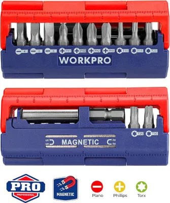 Obrázok produktu pre Sada bitov Workpro Skrutkovač 13 kusov