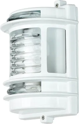 Produktbild von Wandlampe außen E27 IP64 Messing Glas H: 22 cm Weiß Außenleuchte Haus Garten