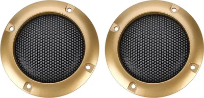 Image de 2 Inch Speaker Decorative Steel Mesh Circle Car Speaker Protective Mesh Cover (Gold)