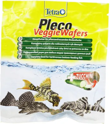 Produktbild von Tetra Pleco Veggie Wafers 15g - pflanzliche Nahrung für Bodenfische Tetra