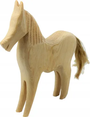 Immagine prodotto di Statuetta in legno HORSE cavallo in legno grande 17 cm