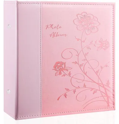 Produktbild von Fotoalbum 10x15 cm, 600 Fotos, Lederoptik, Rosa