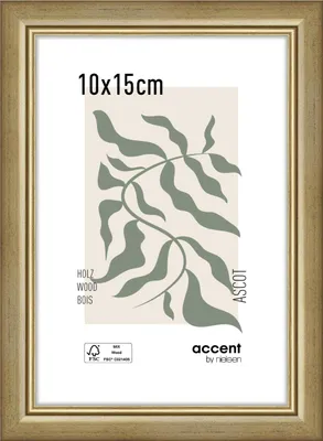 Produktbild von accent by nielsen Holz Bilderrahmen Ascot, 10x15 cm, Gold