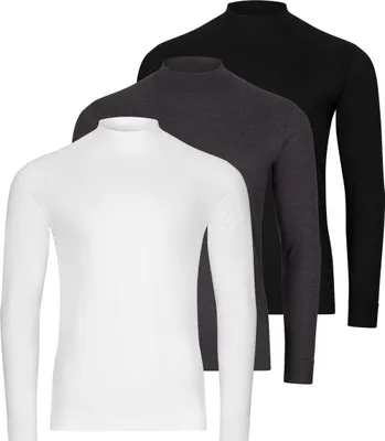 Produktbild von RAGMAN 3er Pack Basic Langarmshirt Hautsympathisch und pflegeleicht, Formstabiler Kragen mit Rippenbund, Zeitloses Basic