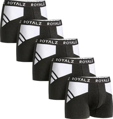 Produktbild von ROYALZ Boxershorts Herren Unterhosen 5er Pack sportliches-modernes Sportiv Design, 5er Set (95% Baumwolle / 5% Elasthan)