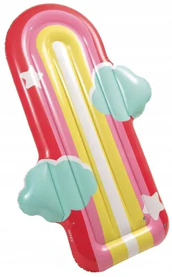 Produktbild von INTEX Luftmatratze Regenbogen für Pool, Strand & Garten, 175x117x20 cm, Vinyl 0.28 mm, 100 kg, inkl. Reparaturflicken