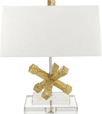 Produktbild von Elstead Jackson Square Tischleuchte E27 Gebeiztes Gold Creme