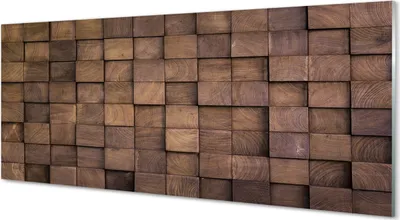 Produktbild von Glasbilder 125x50 Wandkunst Holzmaserung Katze