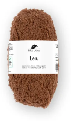 Produktbild von Pro Lana LEA Babyplüsch Garn 25 g Ultraweiches Garn für Baby & Kuschelprojekte 90m Farbe 010 - dunkelbraun