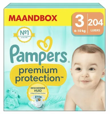 Produktbild von Pampers Premium Protection Nappies – Size 3 Midi – 6 to 10 kg – 204 Pieces