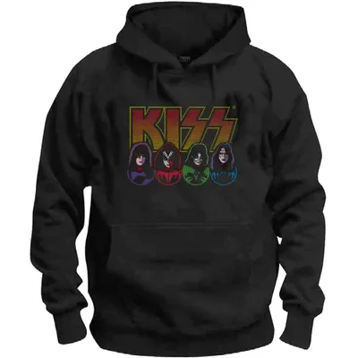 Produktbild von Kiss Logo, Faces & Icons Black XL Hoodie