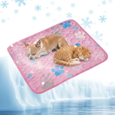 Obrázok produktu pre Chladiaca podložka pre psov 100 x 70 cm, ružová, pre domáce zvieratá
