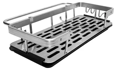 Immagine prodotto di Organizzatore per lavello, realizzato in alluminio, con vaschetta di raccolta