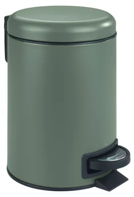 Produktbild von WENKO Mülleimer 3L Abfall Tret Eimer Kosmetik Müll Eimer Leman Grün
