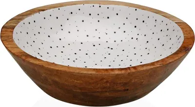 Immagine prodotto di Insalatiera Versa Speckle in legno di mango 24 x 7 x 24 cm