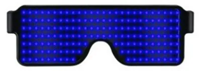 LED-Glow-Brille mit 8 Lichtmodi, USB-wiederaufladbar, für Partys