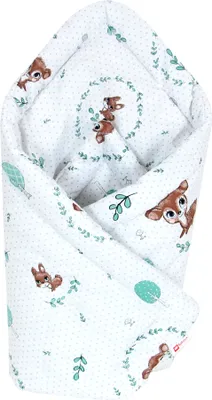 Produktbild von BABYLUX Einschlagdecke BABYHÖRNCHEN 75x75cm Neugeborene 120. Wald Reh