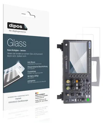 Produktbild von 2x Schutzfolie für Hantek DSO2D15 Oscilloscope - Anti-Shock 9H Folie dipos Glass Kunststoffglas