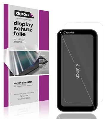 Produktbild von 2x Schutzfolie für Carpuride W603B 6.3 Zoll klar Displayschutzfolie Folie Display Schutz dipos