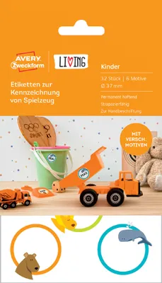 Produktbild von AVERY Zweckform LIVING Kennzeichnungs Etiketten Durchmesser: 37 mm weiß 32 Etiketten