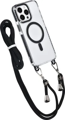 Produktbild von TUNIQ iPhone 15 Pro Max Back cover case - neck cord - magsafe - Black