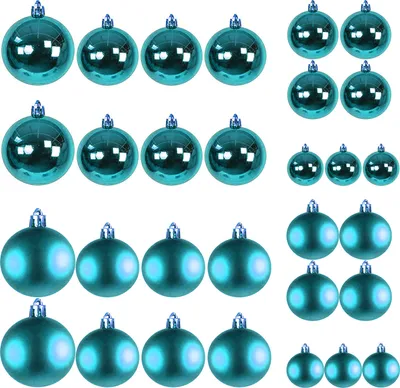 30tlg. Weihnachtskugeln Baumkugeln Sortiment Ø 4/5/6/7cm vers. Farben