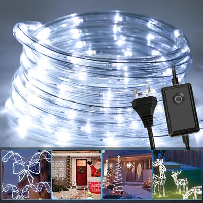 Produktbild von SWANEW LED Lichterschlauch Außen/Innen Beleuchtung Lichtschlauch Lichterkette 50M Kaltweiß