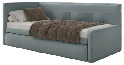 Produktbild von Selsey Nesmi - Polsterbett mit Bettkasten, Blau, 90x200 cm
