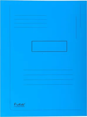Produktbild von Exacompta 445006E Aktenmappe (Recycling Karton, Beschriftungsfeld, 2 Klappen 290g Foldyne Forever, DIN A4) 1 Stück intensivblau