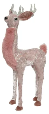 Produktbild von Kaemingk Dekofigur Hirsch rosa 30 cm