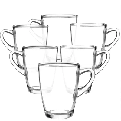 Produktbild von Teegläser Kaffeegläser | 365 ml mit Henkel | 6 Stück SET | IMPERIAL Becher Teeglas Coffeeglas Grogglas Kaffeeglas Teeglas Wassergläser Saftgläser
